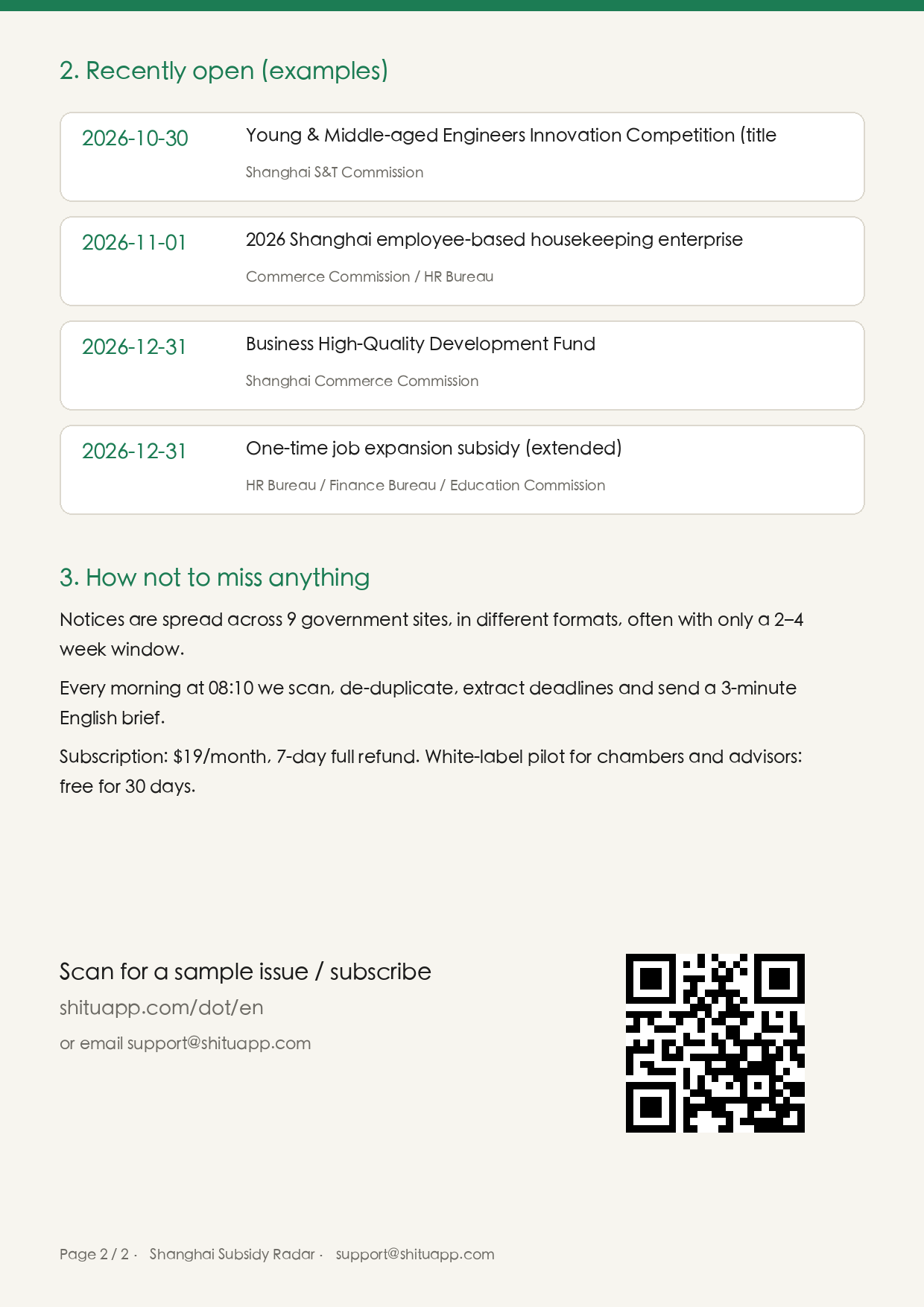 Checklist page 2